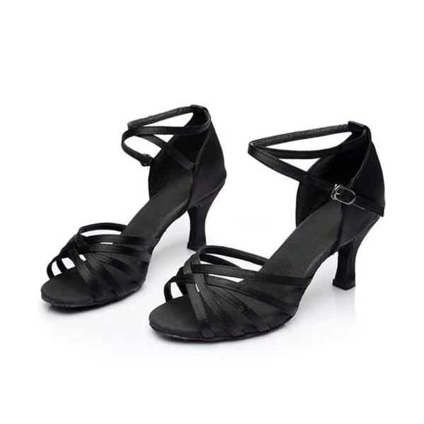  Zapatos de baile de salón para mujer, zapatos de baile latino  de salón para boda, fiesta de graduación (color negro, 2.4 in, tamaño: 5.5)  : Ropa, Zapatos y Joyería